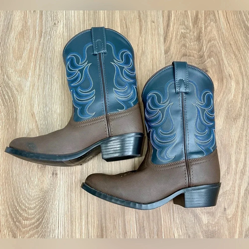 Smoky Mountain Kids Monterey Navy Boots Size 3 LNC